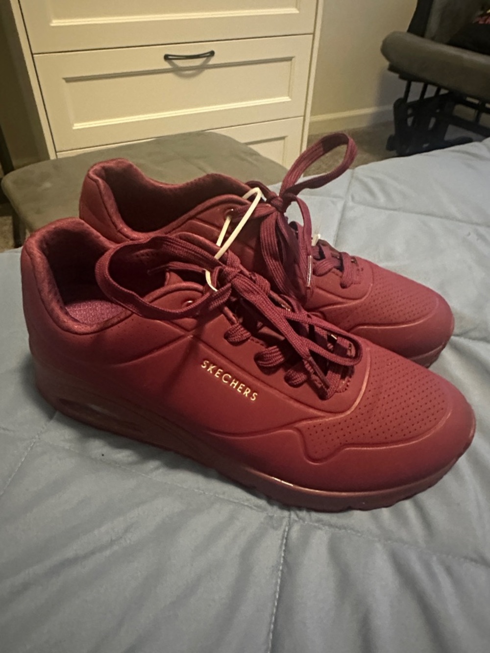 Skechers Women's Street Uno - Stand on Air sneakers, plum size 10